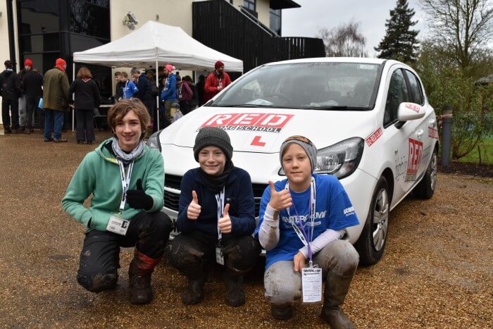 Scouts Wintercamp and RED car